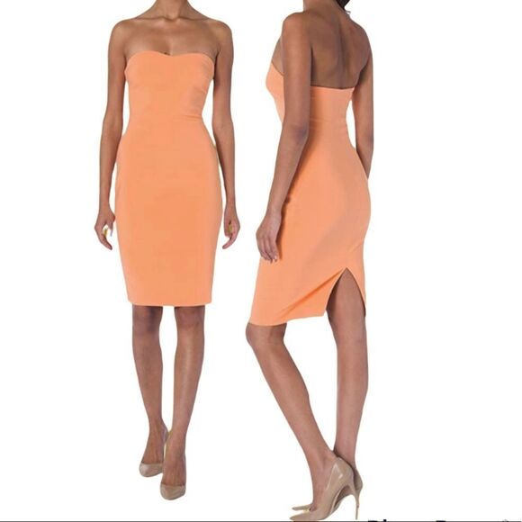 Likely Women's Laurens Dress
In Mandarin Sun Tangerine Barbie Core Strapless NWT - Picture 14 of 17